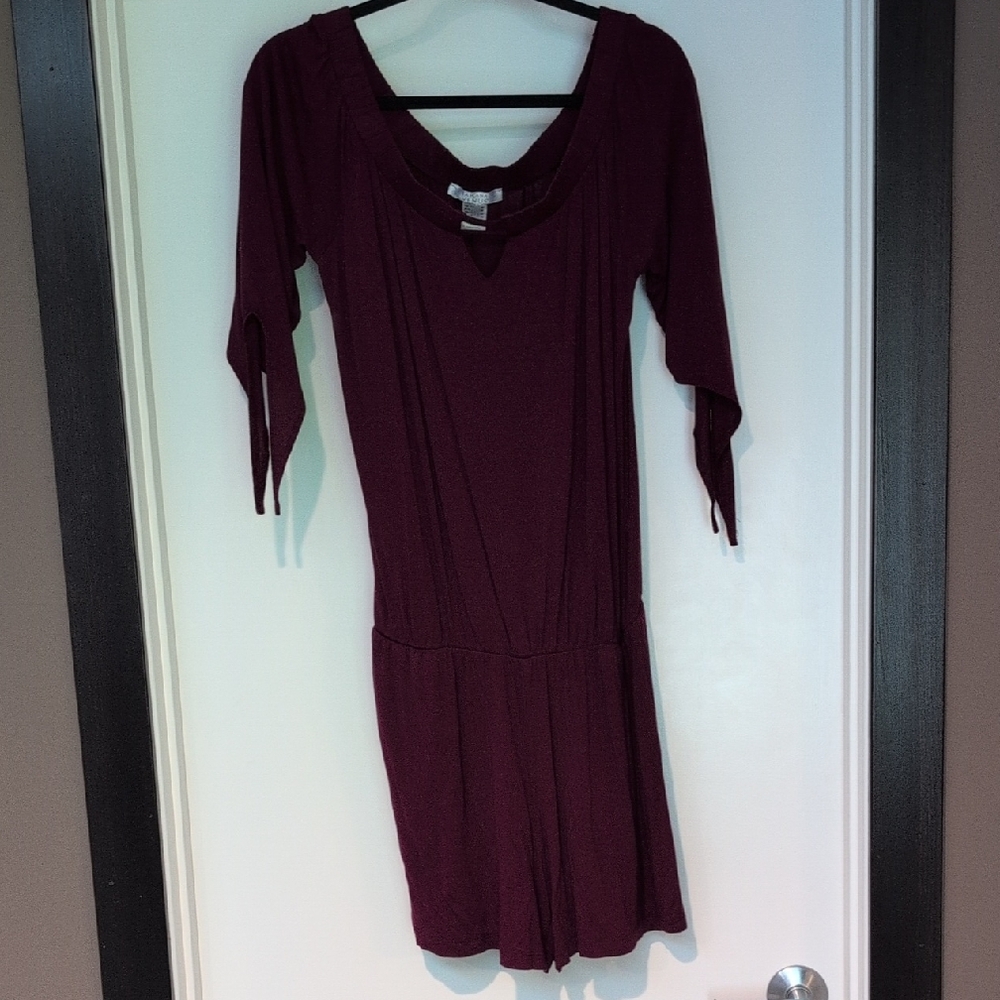 Elegant Wine Shorts Romper